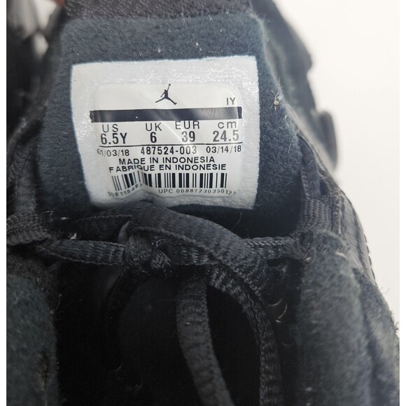 Nike Air Jordan 14 XIV Retro Last Shot 2018 Sz 6.5Y Sneakers Black Red - Picture 8 of 8